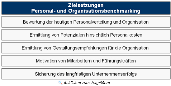 Zielsetzungen des Personal- und Organisationsbenchmarkings