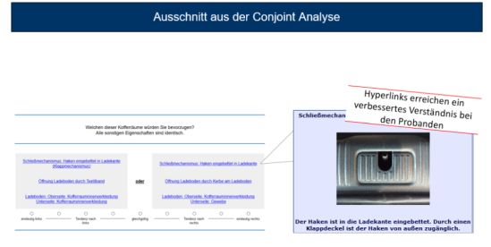 Ausschnitt aus der durchgeführten Conjoint Befragung