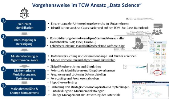 Abbildung 3: TCW Vorgehensweise Data Science