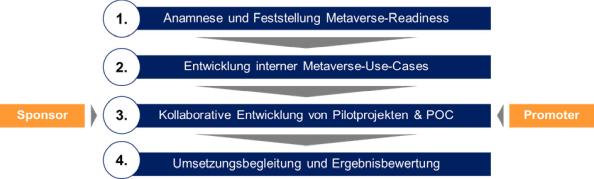 Abb. 1: Vorgehensweise bei der Einführung von Metaverse-Anwendungen