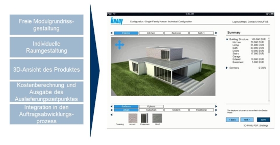 Produktkonfigurator für den modularen Hausbau