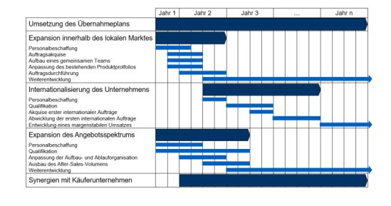 Übernahme- und Unternehmensentwicklungsplan